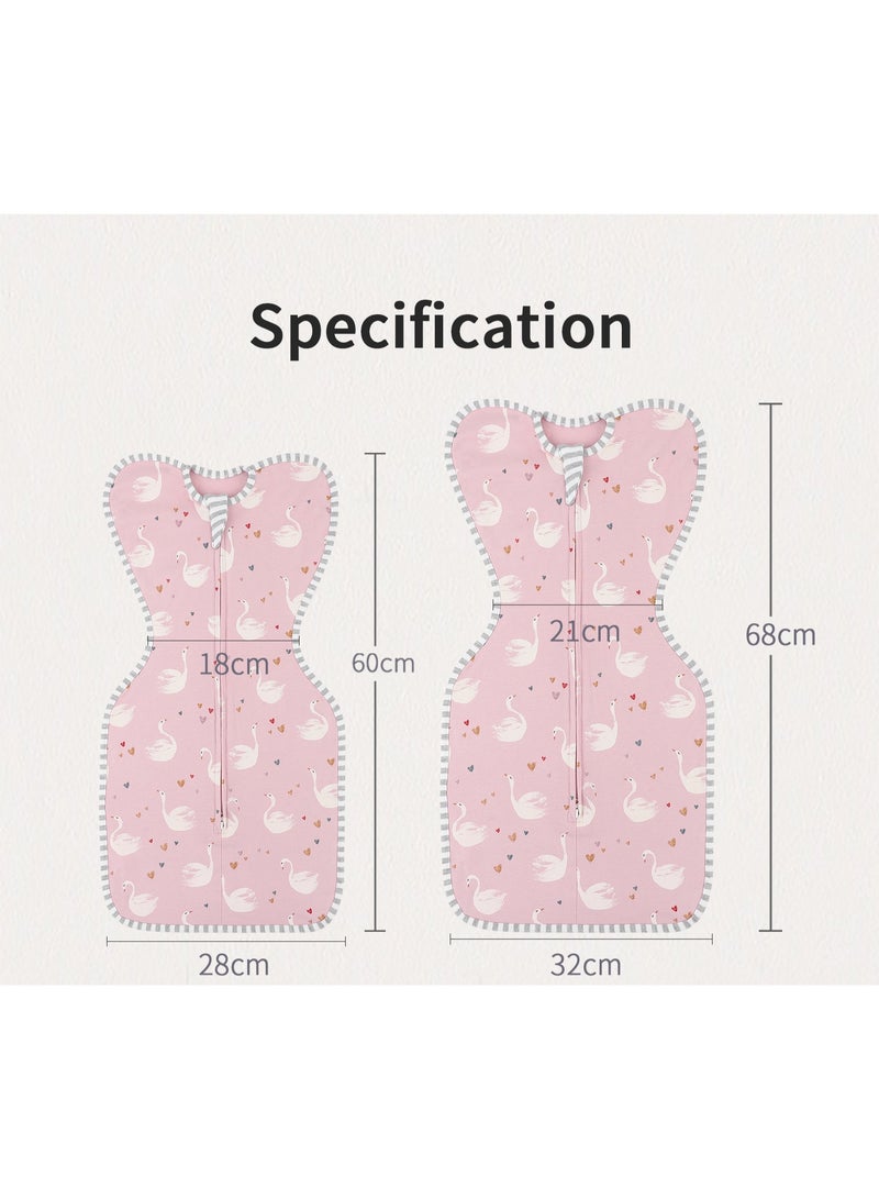 insular طقم 2 قطعة من لفائف الأطفال، ملائمة بشكل مريح، تدعم روتين النوم الصحي، قطن قابل للغسل في الغسالة وسحاب مزدوج لتسهيل تغيير الحفاضات (م)  - Image 3