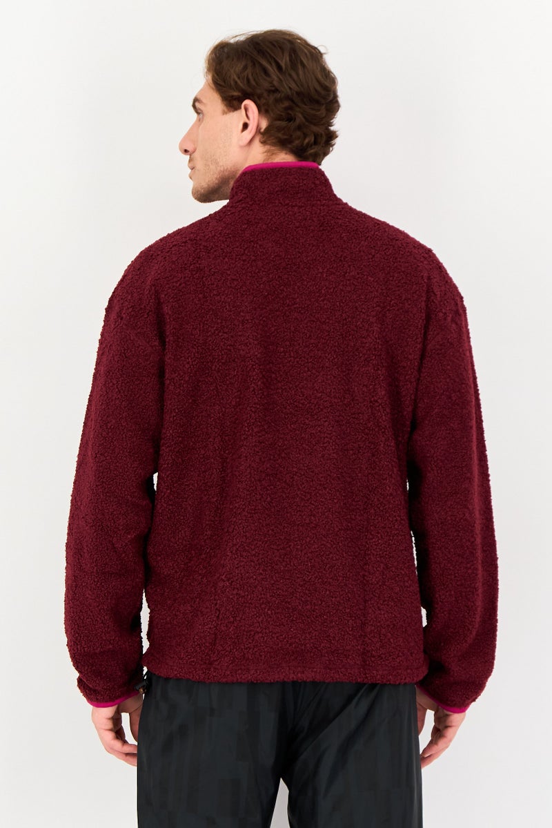 Nike Men Sportswear Fit Long Sleeve Outdoor Sweatshirt, Maroon - Image 2