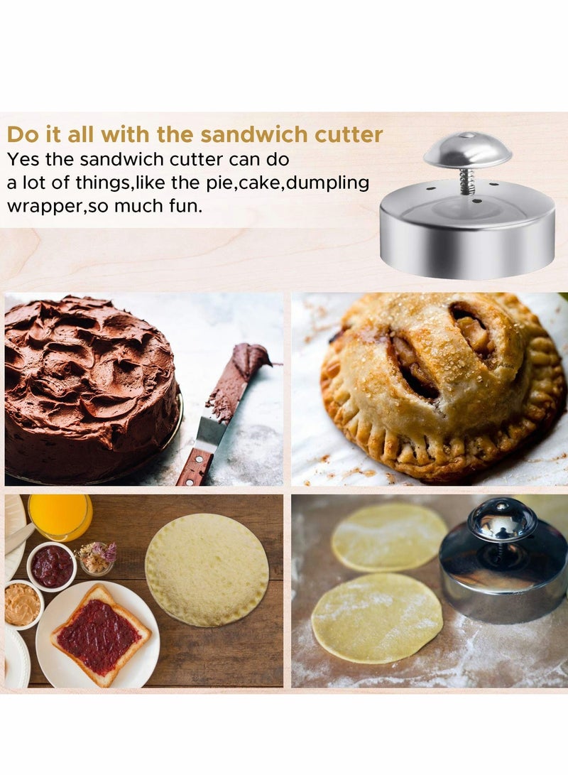 KASTWAVE Sandwich Cutter and Sealer, 3.54 Inch Stainless Steel Round Sandwich Cutter - Image 3