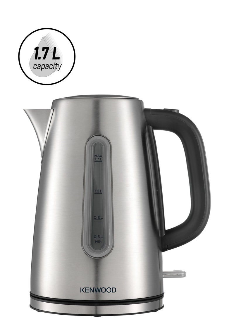KENWOOD Stainless Steel Cordless Electric Kettle With Auto Shut-Off And Removable Mesh Filter Silver/Black 1.7 L 2200 W ZJM10.000SS Black - Image 1