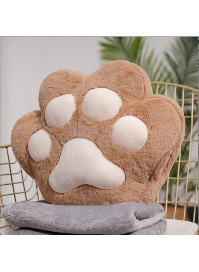 JCB CHIC - Blanket nap Cat paw throw pillow dual-use office good hand warmer pillow Car air conditioner 2-in-1 pillow（Cat paw pillow 40 x35CM+Blanket100 x170cm) - Image 1