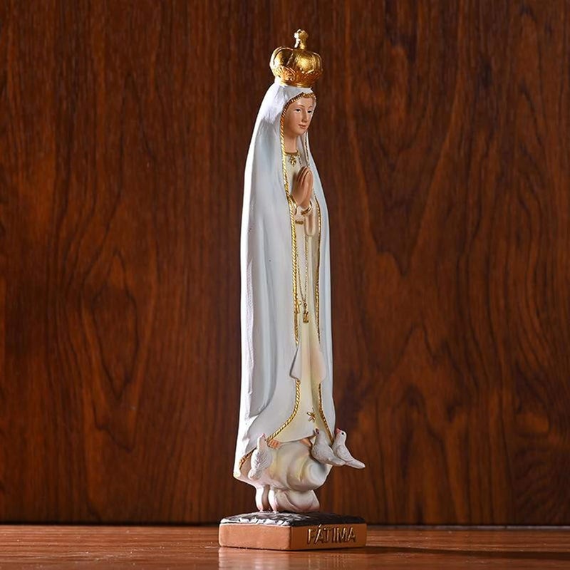 klarako Virgin Mary Figurine Statue, Catholic Religious Decoration,Home Decorative Ornaments, Painted Resin Art Crafts Church Ornaments - Image 1