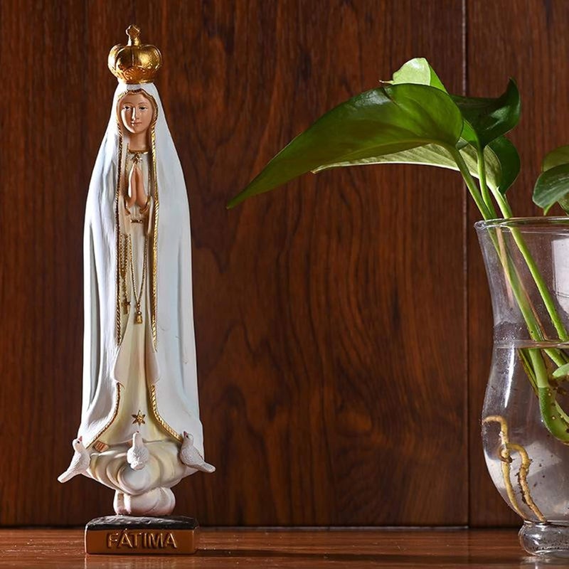 klarako Virgin Mary Figurine Statue, Catholic Religious Decoration,Home Decorative Ornaments, Painted Resin Art Crafts Church Ornaments - Image 2