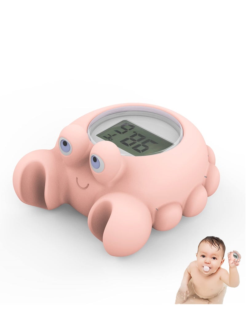 Digital Baby Bath Thermometer - Floating Crab Water Temperature Monitor for Infants & Newborns with Flashing Warning - Safe Bathing Gift for Kids & Mothers - Image 1