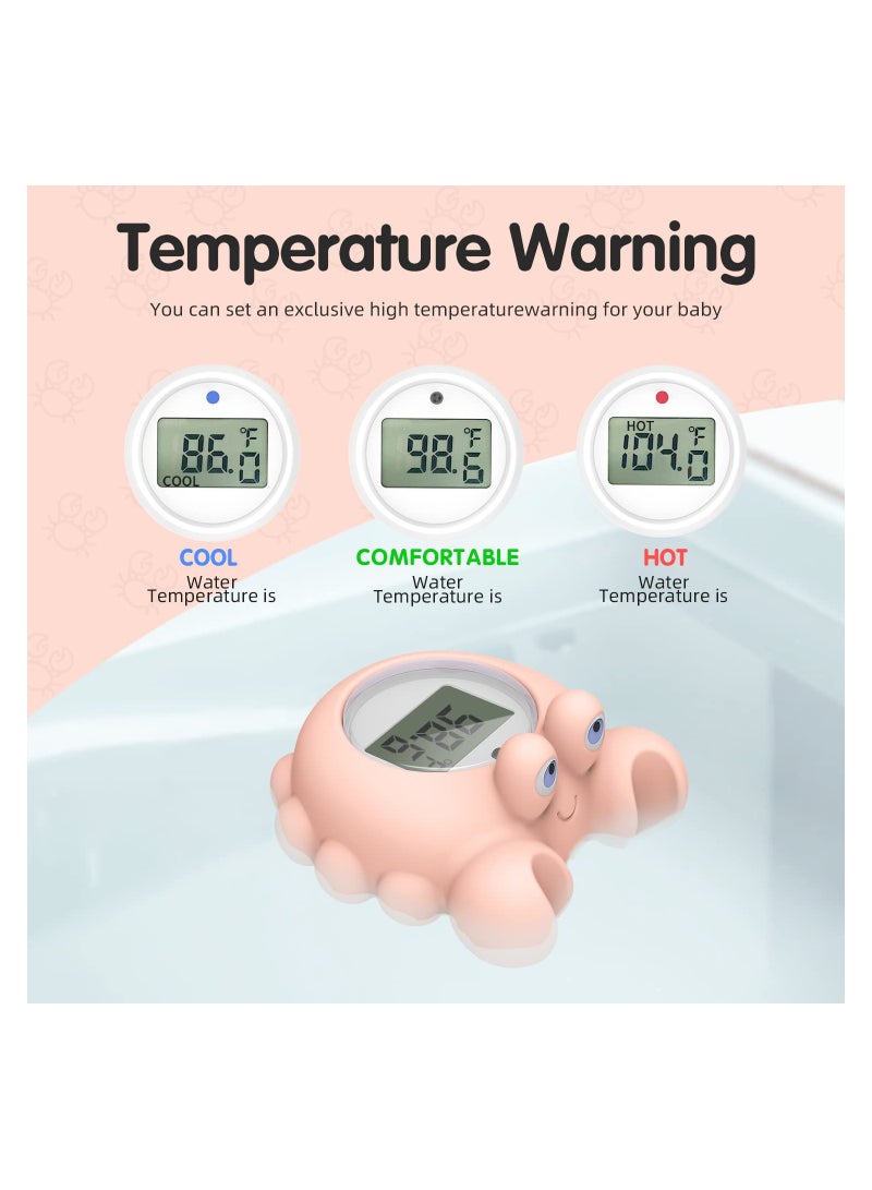 Digital Baby Bath Thermometer - Floating Crab Water Temperature Monitor for Infants & Newborns with Flashing Warning - Safe Bathing Gift for Kids & Mothers - Image 5
