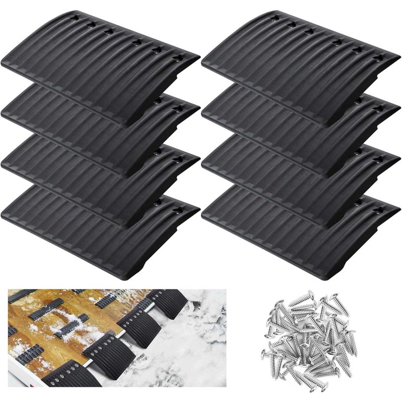 RunNico 8 Pcs Snowmobile Trailer Edge Glides, 9'' x 6'' Edge Glide Tilt with 48 Screws, Trailer Gap Transition Flap for Friction Reduction and Easy Installation - Image 1
