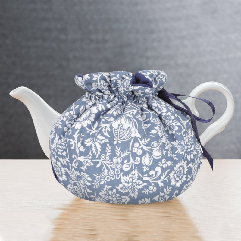Teapot Cozy Cover To Keep Warm Anti-Scald Washed Fabric Drawstring Sleeve For Kitchen 1Pack - Image 5