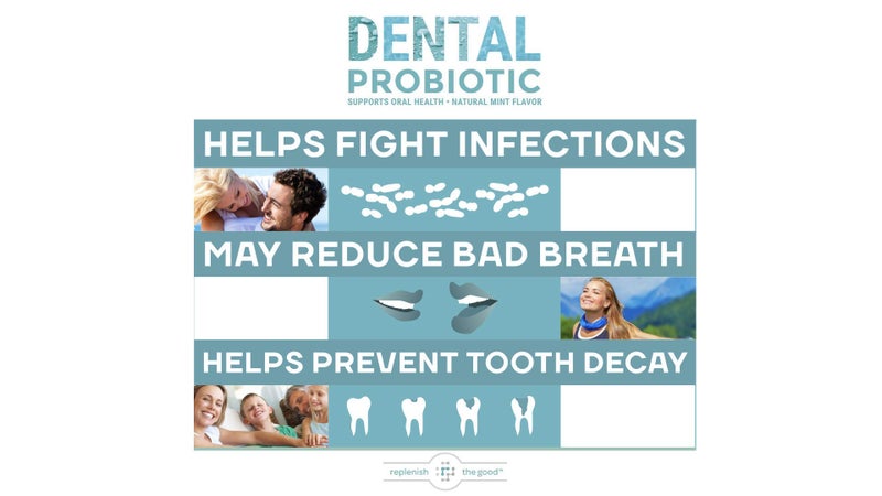 Replenish the Good Dental Probiotic, 60 Sugar Free Chewable Tablets, Mint Flavor - Vegan Supplements w/BLIS K12 & M18 - Boosts Oral Health - Fights Bad Breath (Halitosis), Tooth Decay, Strep Throat - Image 5