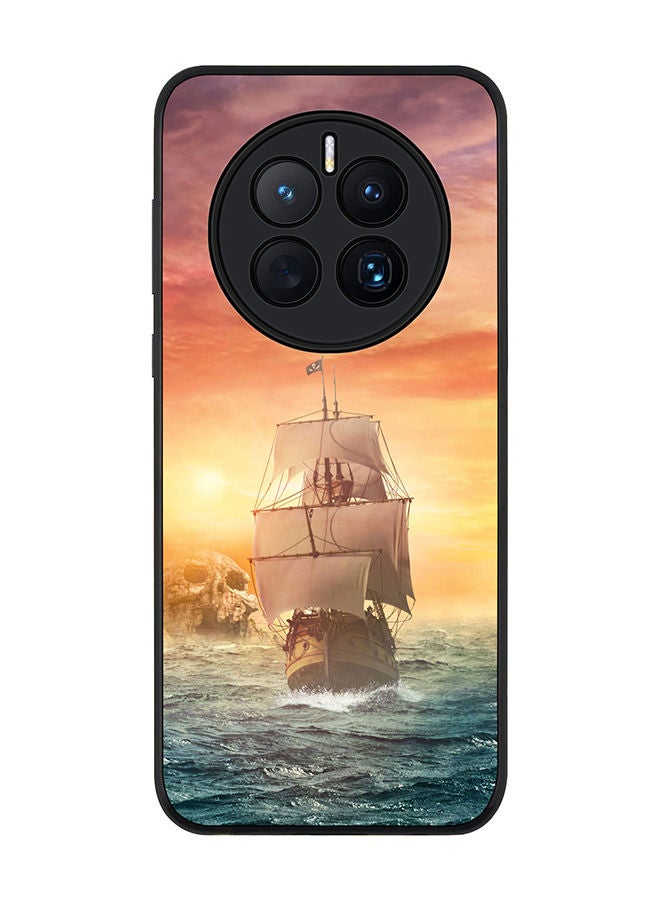 Stylizedd Rugged Black edge case for Huawei Mate 50 Slim fit Soft Case Flexible Rubber Edges Anti Drop TPU Gel Thin Cover - Skull Island - Image 1