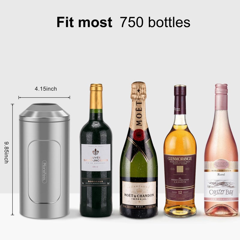 MoreFeel Wine Chillers for Bottles-Ideal Gift for Wine Lovers,Stainless Steel Wine Cooler Chiller Bucket,Champagne Cooler Sleeve-Vacuum-Insulated Wine Bottle Cooler Sleeve for Long-Lasting Temperature Control - Image 3