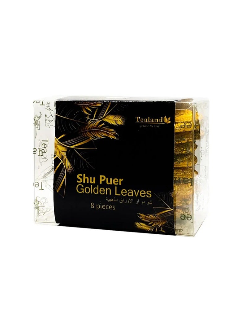 Aromatic Dark Shu Puer Golden Leaves Strong Malty Loose Leaf Refreshing Production Leaves Blend Well Matured Cake Authentic Premium 8pc