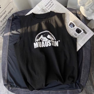 Summer Mountain Vest Mens Loose Trendy Sleeveless Tee Black - pzsku/ZC71185A0E766AD47ADF6Z/45/1746221082/dda4a398-bdd2-44b4-9986-99233e0f5361