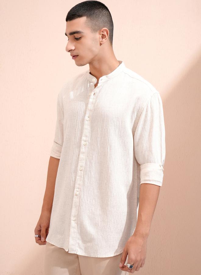 HIGHLANDER Textured Relaxed Fit Collared Shirt - Image 4