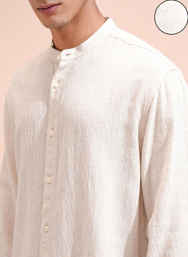 HIGHLANDER Textured Relaxed Fit Collared Shirt - Image 5
