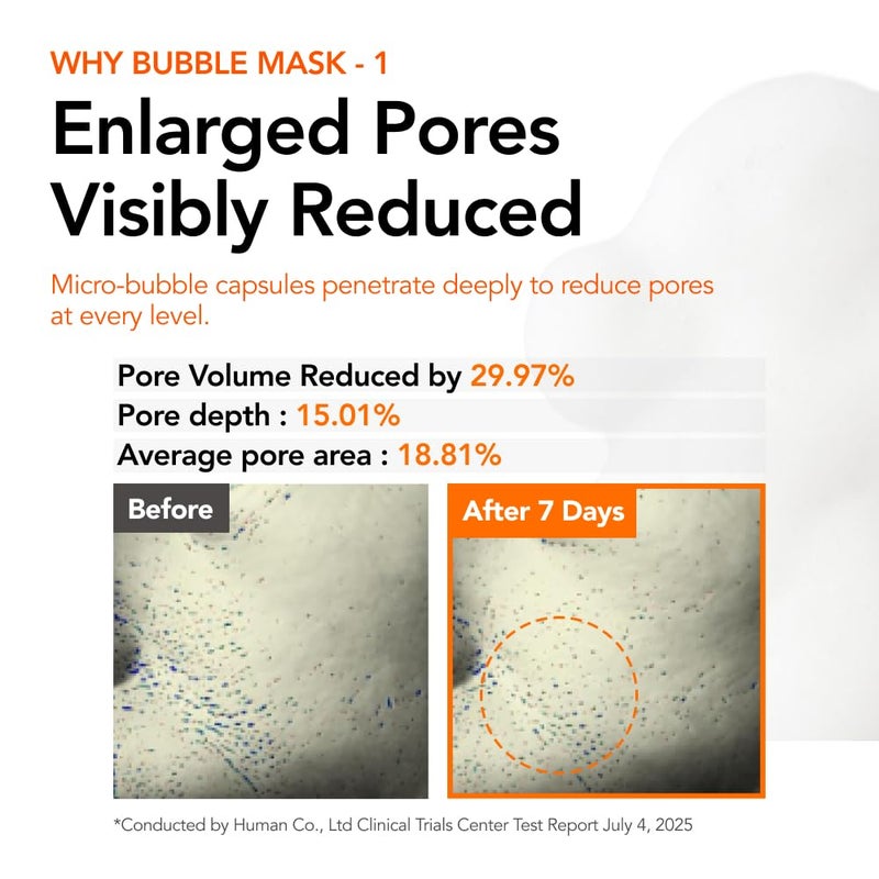 MENOKIN 30 Seconds Quick Bubble Mask [LIFT] - [Collagen] & Niacinamide in Micro-bubbles for Anti Aging, Boost Elasticity, Fine Lines, Korean Glass Skin Care Essential, 50 Uses, 2.36 fl.oz - Image 3