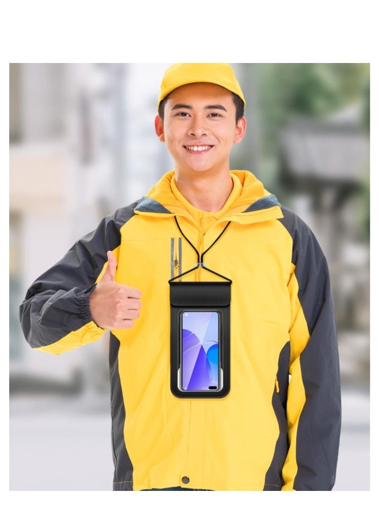Golden Waterproof bag mobile phone box, dry phone bag, IPX8 floating waterproof mobile phone bag, adjustable lanyard, compatible with all models within 6.5 inches (KY-PU001)  - Image 4