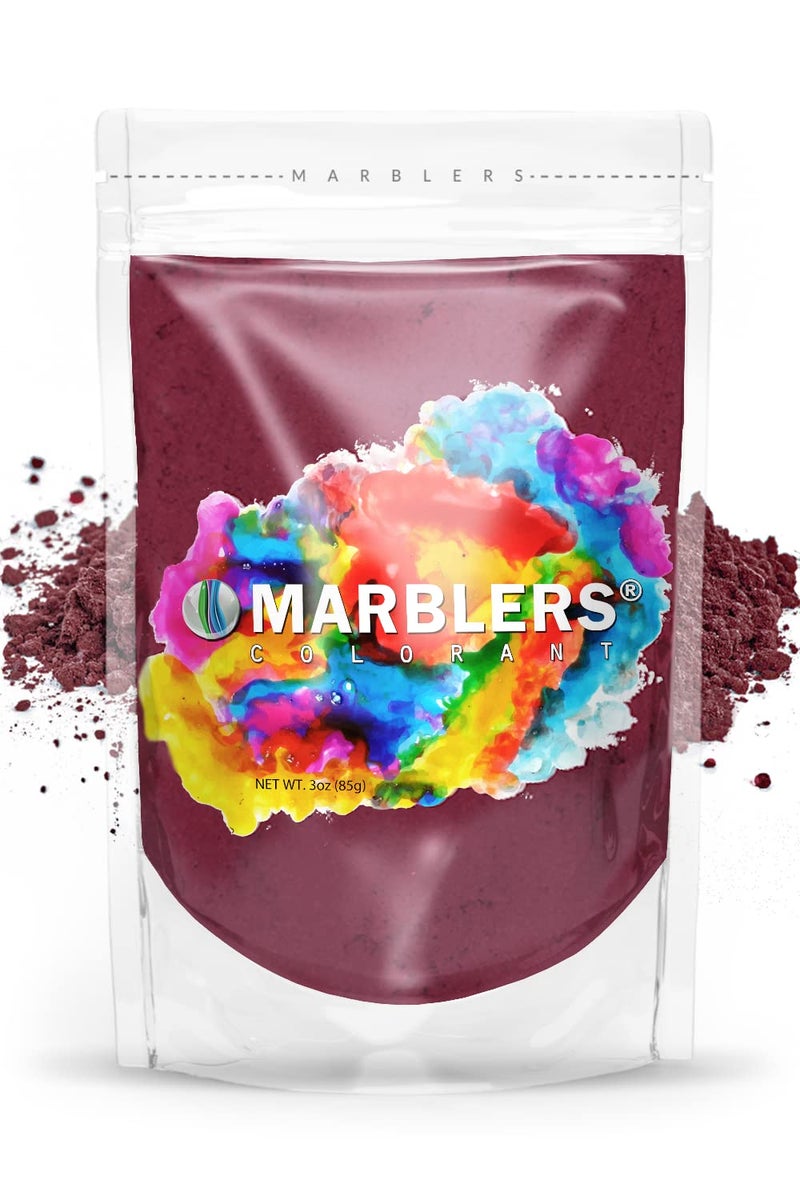 MARBLERS Purple Mica Powder [Wine] 3oz (85g) | Cosmetic Grade | Epoxy Resin Pigment | Dye | Non-Toxic, Vegan, Cruelty-Free | Lip Gloss, Nails, Body Butter | Bath Bomb, Candle & Soap Making - Image 1