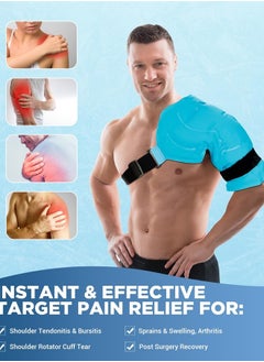 Comfytemp Shoulder Ice Pack Rotator Cuff Cold Therapy Wrap, FSA HSA Eligible, Large Ice Packs for Injuries Reusable Gel, Instant Cold Compression Brace for Shoulder Pain Relief, Surgery Recovery Gifts  - Image 3