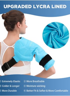 Comfytemp Shoulder Ice Pack Rotator Cuff Cold Therapy Wrap, FSA HSA Eligible, Large Ice Packs for Injuries Reusable Gel, Instant Cold Compression Brace for Shoulder Pain Relief, Surgery Recovery Gifts  - Image 5