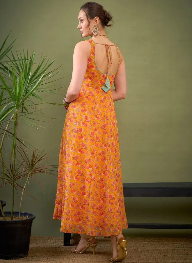 ساسافراس Floral Georgette Kurta for Women