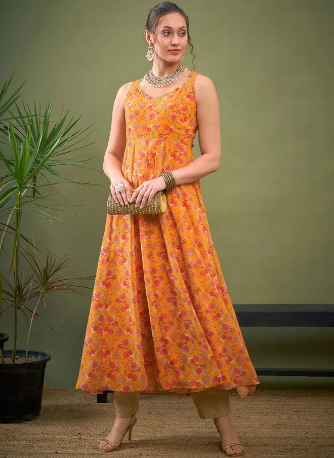 ساسافراس Floral Georgette Kurta for Women