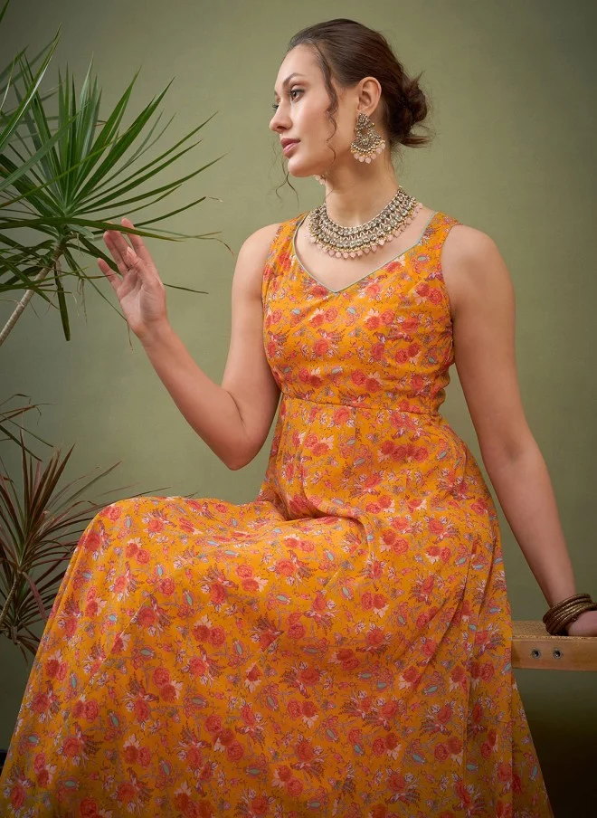 ساسافراس Floral Georgette Kurta for Women