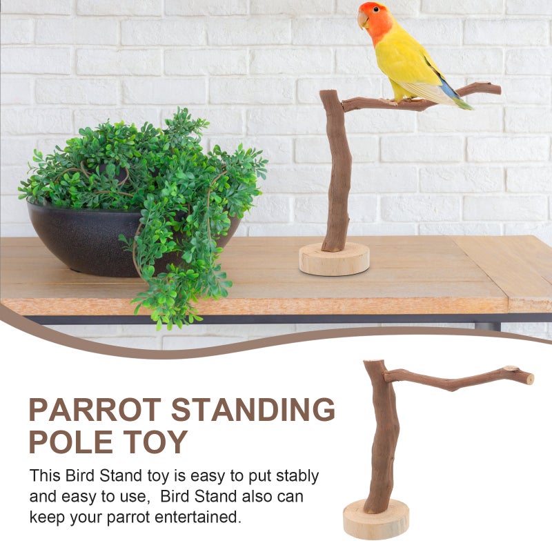 2pcs Parrot Standing Pole Toy Budgie Cage Accessory Chew Toy Bird Paw Grinding Stand - Image 5