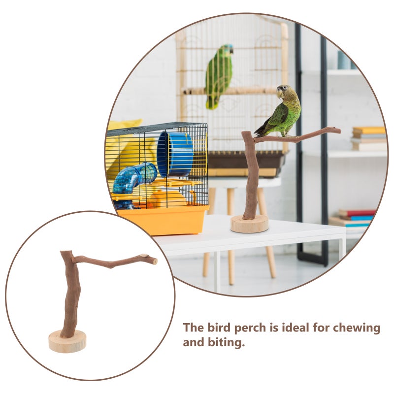 2pcs Parrot Standing Pole Toy Budgie Cage Accessory Chew Toy Bird Paw Grinding Stand - Image 3