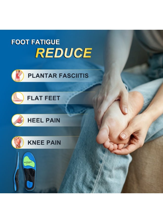 ORIGFIT Comfort Arch Support Insoles for Men and Women - Breathable Cushion and Shock Absorption Inserts - Heavy Duty Shoe Insert for Flat Feet, Heel Pain, Overpronation, Work Boots, Walking and Standing All Day - Image 3