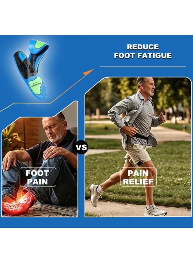 ORIGFIT Comfort Arch Support Insoles for Men and Women - Breathable Cushion and Shock Absorption Inserts - Heavy Duty Shoe Insert for Flat Feet, Heel Pain, Overpronation, Work Boots, Walking and Standing All Day - Image 2