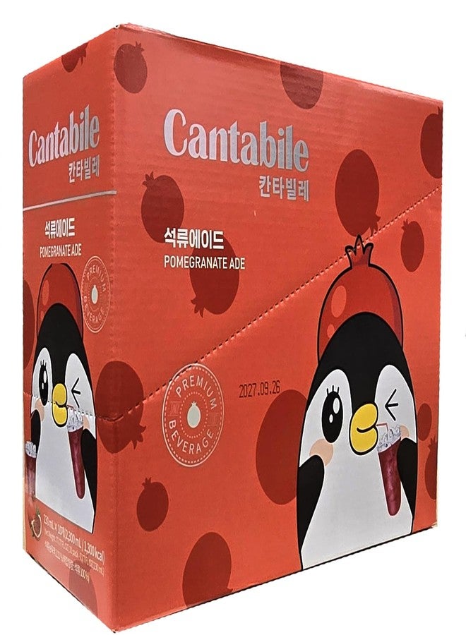 Cantabile Korean Convenience Store Pouch Drink Ready-to-Drink Refreshing Beverage Imported from Korea (Box of 10, Pomegranate) - Image 3