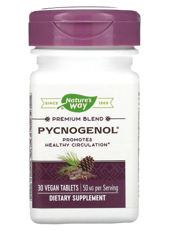 Pycnogenol 50 mg 30 Vegan Tablets