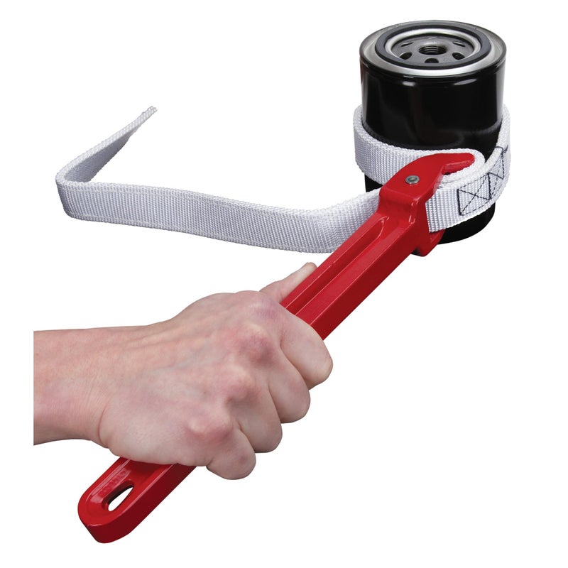 Performance Tool W2150 12-Inch Aluminum Strap Wrench with Double Thick Nylon Strap for Tightening or Loosening Pipes and Fittings up to 9-Inches - Image 5