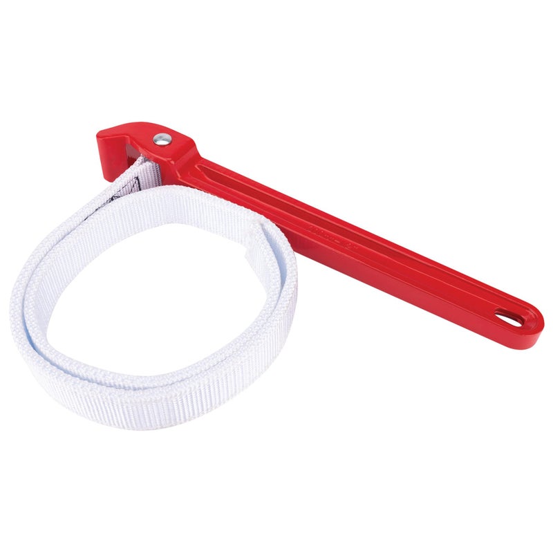 Performance Tool W2150 12-Inch Aluminum Strap Wrench with Double Thick Nylon Strap for Tightening or Loosening Pipes and Fittings up to 9-Inches - Image 1