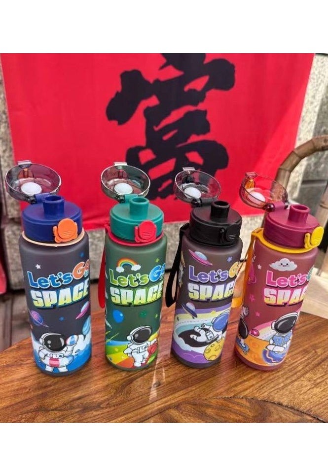 Generic - pace Man Bottle  Material: Made from high-quality, non-toxic acrylic, making it very safe for children. Design: Equipped with a secure lock that prevents water leakage. Capacity: 700 ml. Features: Ensures safety and durability, suitable for kids Multicolored K - Image 1