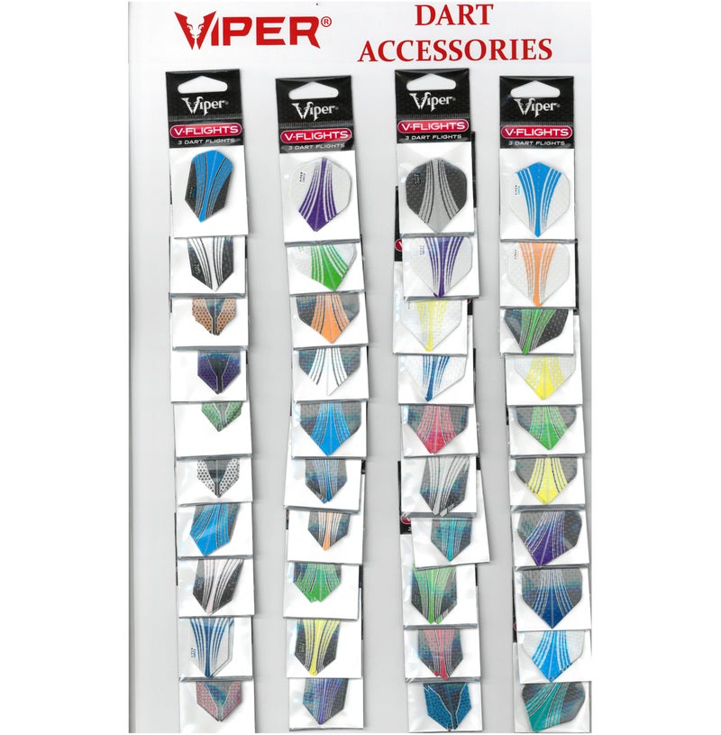 Viper Assorted Dimplex Dart Flights on Display Card: 40 Sets of Mixed (Standard and Slim) Flights, 120 Pieces - Image 5