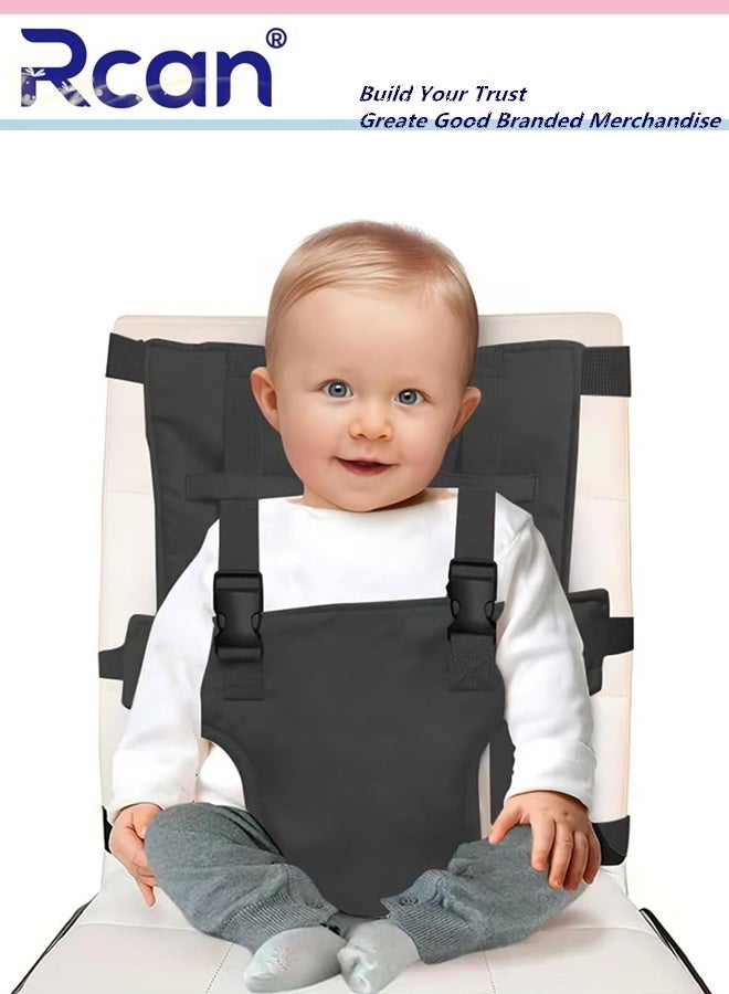 Rcan Portable Baby Cloth High Chair Harness with Straps, Universal Washable Baby Travel Harness Seat with Adjustable Straps Travel Gear for Indoor and Outdoor - Image 1