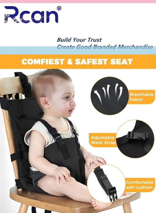 Rcan Portable Baby Cloth High Chair Harness with Straps, Universal Washable Baby Travel Harness Seat with Adjustable Straps Travel Gear for Indoor and Outdoor - Image 3