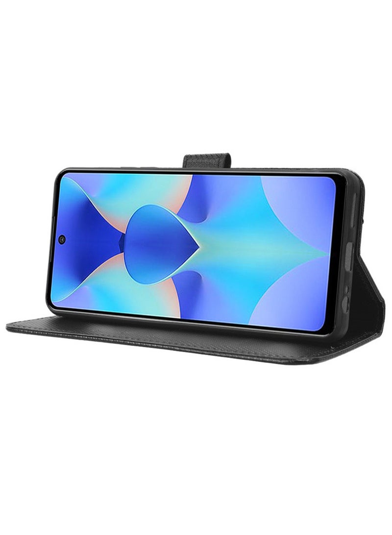 Beauenty Tecno Spark 10 pro Case Cover Protector with PU Leather Flip Folio Wallet Card Slots Holder and Anti Fingerprint and Scratch Prevention Back Cover Full Body Protection - Image 3