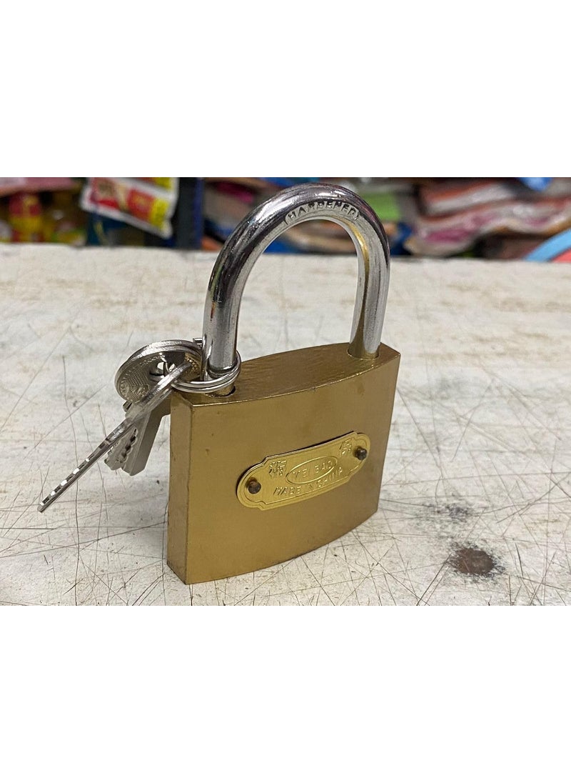 Rashi 63mm Brass Pressing Lock for Main Door Heavy Duty with 3 Smart Keys Ideal for Door Shutter goddown  - Image 2