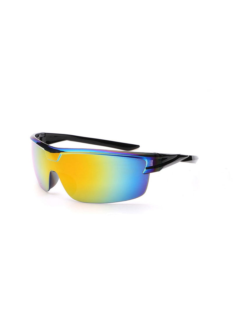 Generic 2022 Unisex One-Piece Sunglasses for Driving and CyclingBlack Frame red mercury Black Frame red mercury 