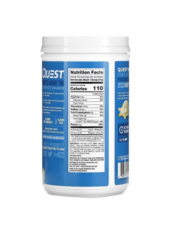 QUEST NUTRITION Quest Nutrition, Protein Powder, Vanilla Milkshake, 1.6 lb (726 g)  - Image 2