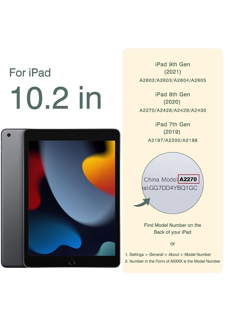 الطين ايزو حقيبة iPad 10.2 متوافقة مع iPad الجيل التاسع والثامن والسابع (2021/2020/2019) - حاملة ذكية رقيقة قابلة للطي مع خاصية الاستيقاظ التلقائي/النوم - حافظة قلم - غلاف خلفي ناعم مقاوم للصدمات - غلاف واقي خفيف الوزن - لون أخضر لجهاز Apple iPad بحجم 10.2 بوصة - Image 4