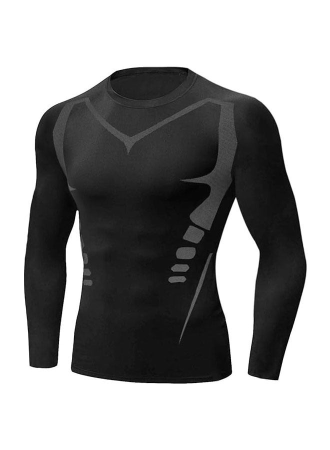 Men's Compression Top Base T-Shirt Quick Dry Sports T-Shirt for Gym Fitness Running Workouts - Image 1