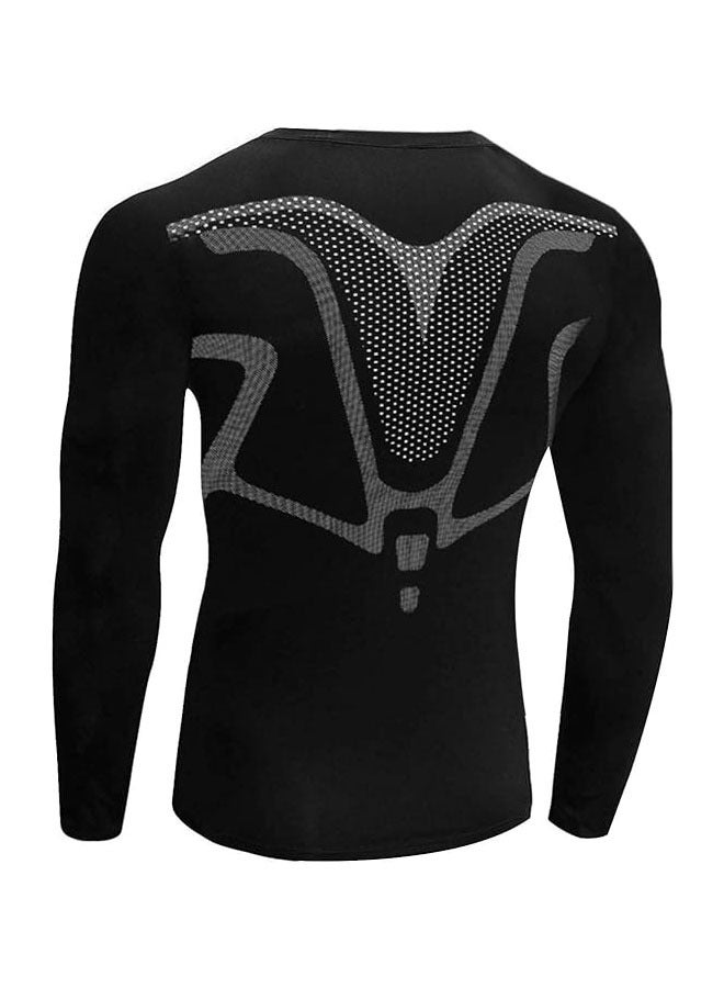 Men's Compression Top Base T-Shirt Quick Dry Sports T-Shirt for Gym Fitness Running Workouts - Image 2
