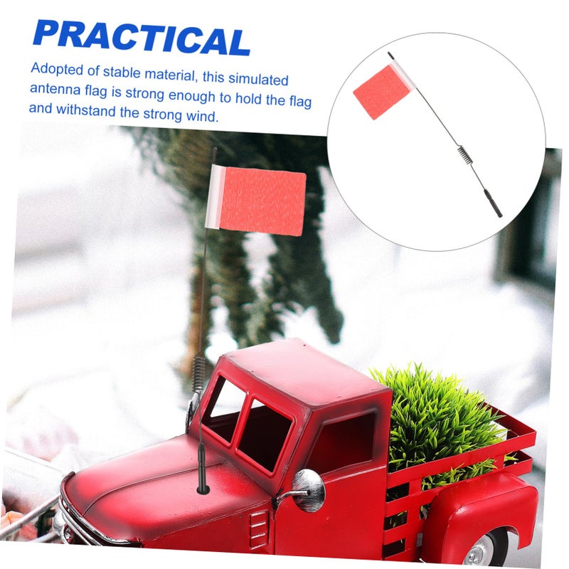 Stainless Steel RC Antenna Flag For Model Cars Weather Resistant Easy Attach Accessory - Image 3