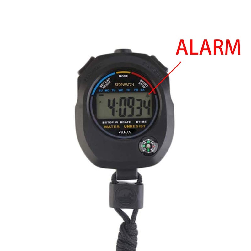 Pgzsy 2 Pack Multi-Function Electronic Digital Sport Stopwatch Timer, Large Display with Date Time and Alarm Function,Suitable for Sports Coaches Fitness Coaches and Referees,Pgzsy - Image 2