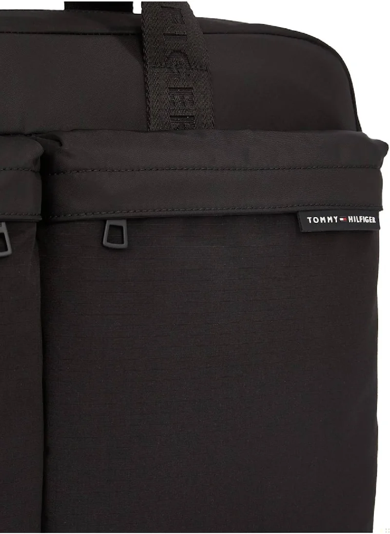 TOMMY HILFIGER Men's Th Element Computer Bag - Polyester, Black