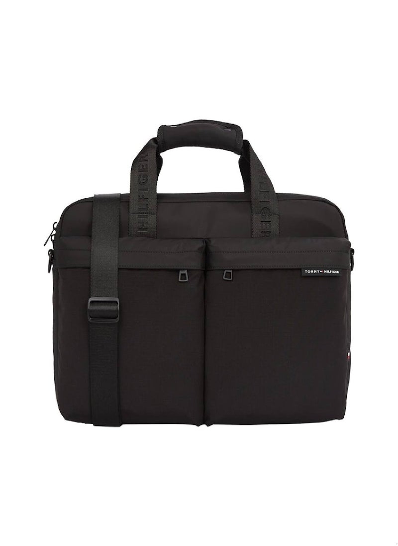TOMMY HILFIGER Men's Th Element Computer Bag - Polyester, Black  - Image 1