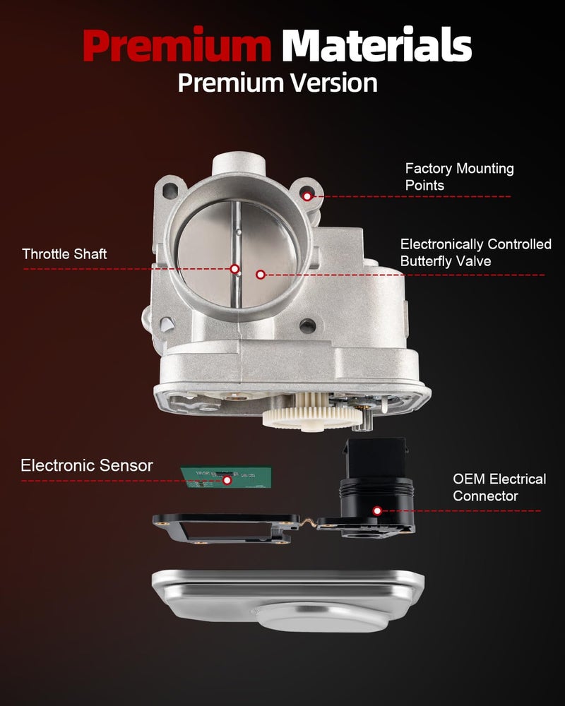 VANBOL Electronic Throttle Body Compatible with 2002-2007 Chevy Trailblazer Colorado Impala GMC Canyon Envoy Buick Rainer H3 EXT XL XUV Ascender Grand Prix 9-7x 3.5L 3.7L 4.2L 5.3L L5 L6 V8 12568580 - Image 3